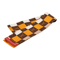 ルイ ヴィトン モノグラム バンドー スカーフ M68647 ブラウン系 シルク レディース LOUIS VUITTON 【中古】