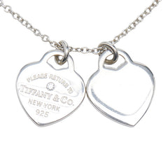 ティファニー リターン トゥ ティファニー ダブルハートタグ 1Pダイヤ ネックレス SV925 シルバー レディース TIFFANY&Co. 【中古】