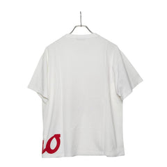 ヴァレンティノ ロゴ 再構築 Tシャツ 半袖 サイズM ホワイト レッド コットン メンズ VALENTINO 【中古】