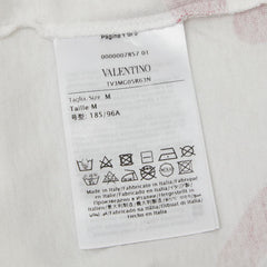 ヴァレンティノ ロゴ 再構築 Tシャツ 半袖 サイズM ホワイト レッド コットン メンズ VALENTINO 【中古】