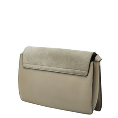 クロエ フェイ 斜め掛け ショルダーバッグ グレー ベージュ レザー スウェード レディース Chloe 【中古】