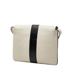 グッチ アリー ショルダーバッグ 550126 ホワイト ブラック レザー レディース GUCCI 【中古】