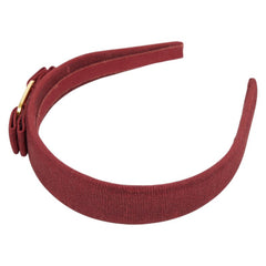 サルヴァトーレフェラガモ ヴァラリボン カチューシャ ヘアアクセサリー レッド キャンバス レディース Salvatore Ferragamo 【中古】