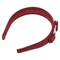 サルヴァトーレフェラガモ ヴァラリボン カチューシャ ヘアアクセサリー レッド キャンバス レディース Salvatore Ferragamo 【中古】