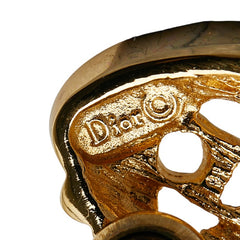ディオール CDロゴ ハート スタッドピアス ゴールド メッキ ラインストーン レディース Dior 【中古】