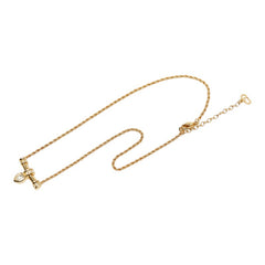 ディオール ペンダント チェーン ネックレス ゴールド メッキ ラインストーン レディース Dior 【中古】