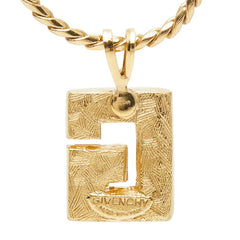 ジバンシー Gロゴ ペンダント ネックレス ゴールド メッキ ラインストーン レディース Givenchy 【中古】