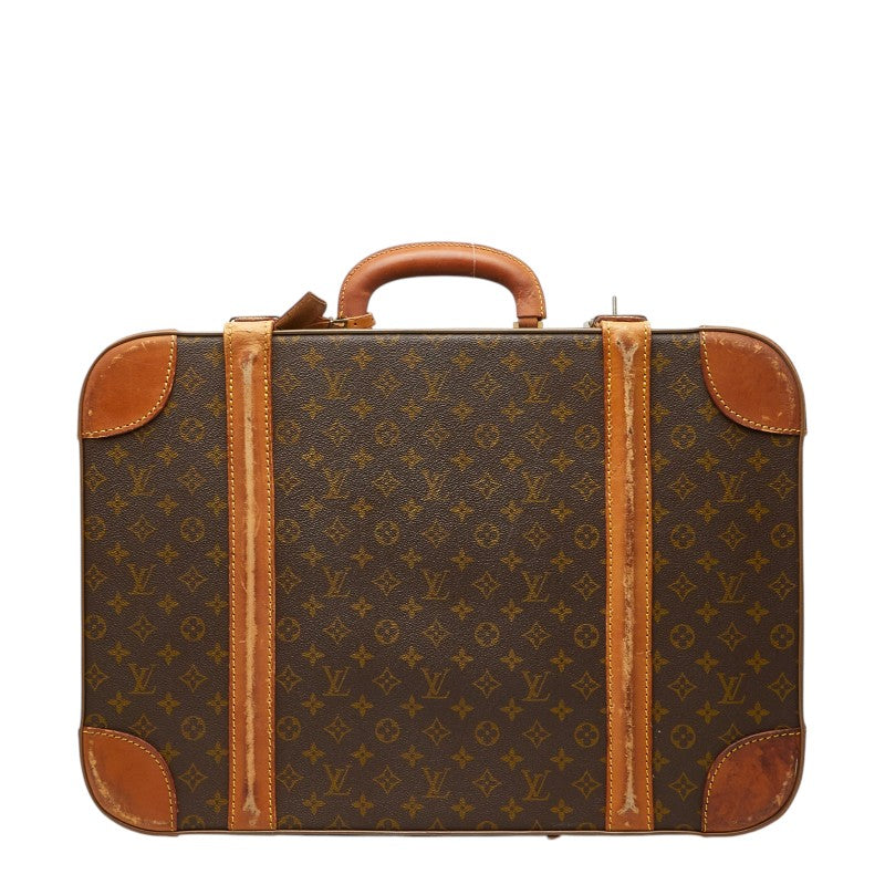 ルイ ヴィトン モノグラム ストラトス60 トランクケース スーツケース M23236 ブラウン PVC レザー レディース LOUIS VUITTON 【中古】