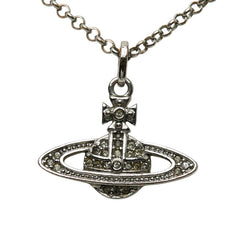 ヴィヴィアンウエストウッド ミニバスレリーフ ネックレス シルバー メタル ラインストーン レディース Vivienne Westwood 【中古】