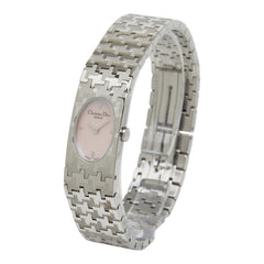 ディオール ミスディオール 腕時計 D70-100 クオーツ ピンク文字盤 ステンレススチール レディース Dior 【中古】