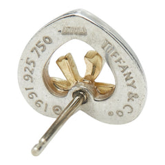 ティファニー ハート ウィズボウ 1991 リボン ピアス シルバー ゴールド SV925 シルバー K18YG イエローゴールド Au750 レディース TIFFANY&Co. 【中古】