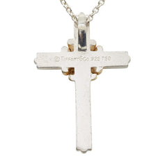 ティファニー シグネチャークロス ペンダント ネックレス SV925 シルバー K18YG イエローゴールド 750 レディース TIFFANY&Co. 【中古】