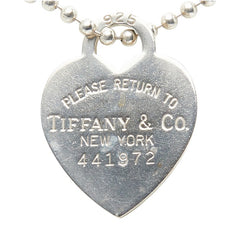 ティファニー リターン トゥ ティファニー ハートタグ ボールチェーン ペンダント ネックレス SV925 シルバー レディース TIFFANY&Co. 【中古】