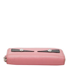 フェンディ モンスター コインケース 小銭入れ 8M0313 ピンク ブラック レザー レディース FENDI 【中古】