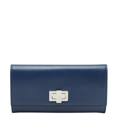 フェンディ ピーカブー 長財布 8M0377 ブルー レザー レディース FENDI 【中古】