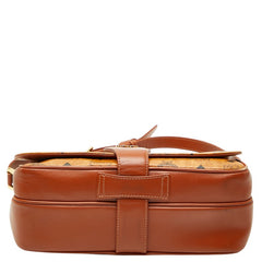 エム シー エム ヴィセトス 斜め掛け ショルダーバッグ ブラウン レザー レディース MCM 【中古】
