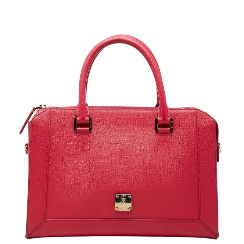 エム シー エム ハンドバッグ トートバッグ ピンク レザー レディース MCM 【中古】