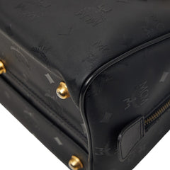 エム シー エム ヴィセトス モノグラム ハンドバッグ ブラック ナイロン レザー レディース MCM 【中古】