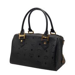 エム シー エム ヴィセトス ハンドバッグ ショルダーバッグ 2WAY ブラック ナイロン レザー レディース MCM 【中古】