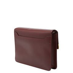 カルティエ マストライン クラッチバッグ セカンドバッグ ワインレッド ボルドー レザー レディース CARTIER 【中古】