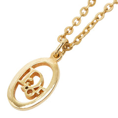 ディオール ロゴ ネックレス ゴールド メッキ レディース Dior 【中古】