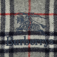 バーバリーズ ノバチェック マフラー グレー ウール レディース Burberrys 【中古】