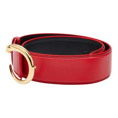 カルティエ パンテール ベルト サイズ：80/26 レッド ゴールド レザー キャンバス レディース CARTIER 【中古】