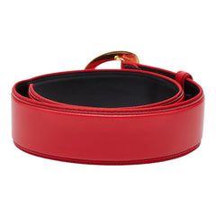 カルティエ パンテール ベルト サイズ：80/26 レッド ゴールド レザー キャンバス レディース CARTIER 【中古】