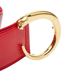 カルティエ パンテール ベルト サイズ：80/26 レッド ゴールド レザー キャンバス レディース CARTIER 【中古】