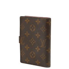 ルイ ヴィトン モノグラム アジェンダPM 手帳カバー R20005 ブラウン PVC レザー レディース LOUIS VUITTON 【中古】