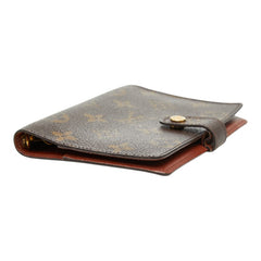ルイ ヴィトン モノグラム アジェンダPM 手帳カバー R20005 ブラウン PVC レザー レディース LOUIS VUITTON 【中古】