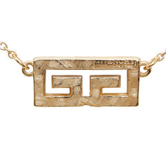ジバンシー Gロゴ ラインストーン ネックレス ゴールド メッキ レディース Givenchy 【中古】