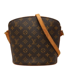ルイ ヴィトン モノグラム ドルーオ 斜め掛け ショルダーバッグ M51290 ブラウン PVC レザー レディース LOUIS VUITTON 【中古】
