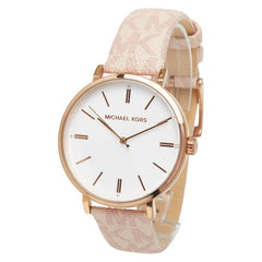 マイケルコース PYPER パイパー 腕時計 MK2947 クオーツ ホワイト文字盤 ステンレススチール レザー レディース Michael Kors 【中古】