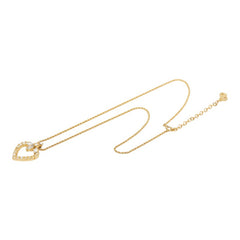 ディオール ハート モチーフ ネックレス ゴールド メッキ ラインストーン レディース Dior 【中古】