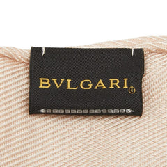 ブルガリ ロゴマニア ストール ピンク シルク レディース BVLGARI 【中古】