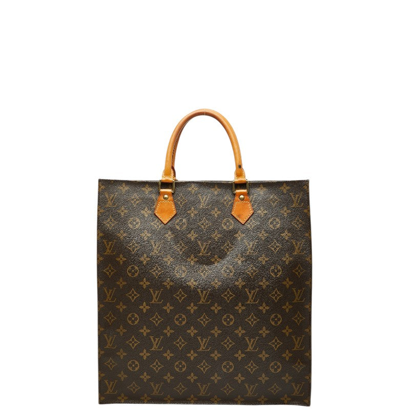 ルイ ヴィトン モノグラム サックプラ ハンドバッグ トートバッグ M51140 ブラウン PVC レザー レディース LOUIS VUITTON 【中古】