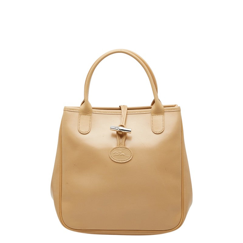 ロンシャン ロゾ ハンドバッグ ベージュ レザー レディース Longchamp 【中古】