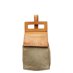 セリーヌ Cマカダム ハンドバッグ ボディバッグ 2WAY ベージュ ブラウン スウェード レザー レディース CELINE 【中古】