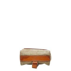 セリーヌ Cマカダム ハンドバッグ ボディバッグ 2WAY ベージュ ブラウン スウェード レザー レディース CELINE 【中古】