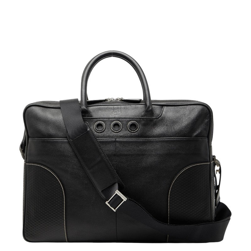 ダンヒル ビジネスバッグ ブリーフケース ショルダーバッグ 2WAY ブラック レザー メンズ Dunhill 【中古】