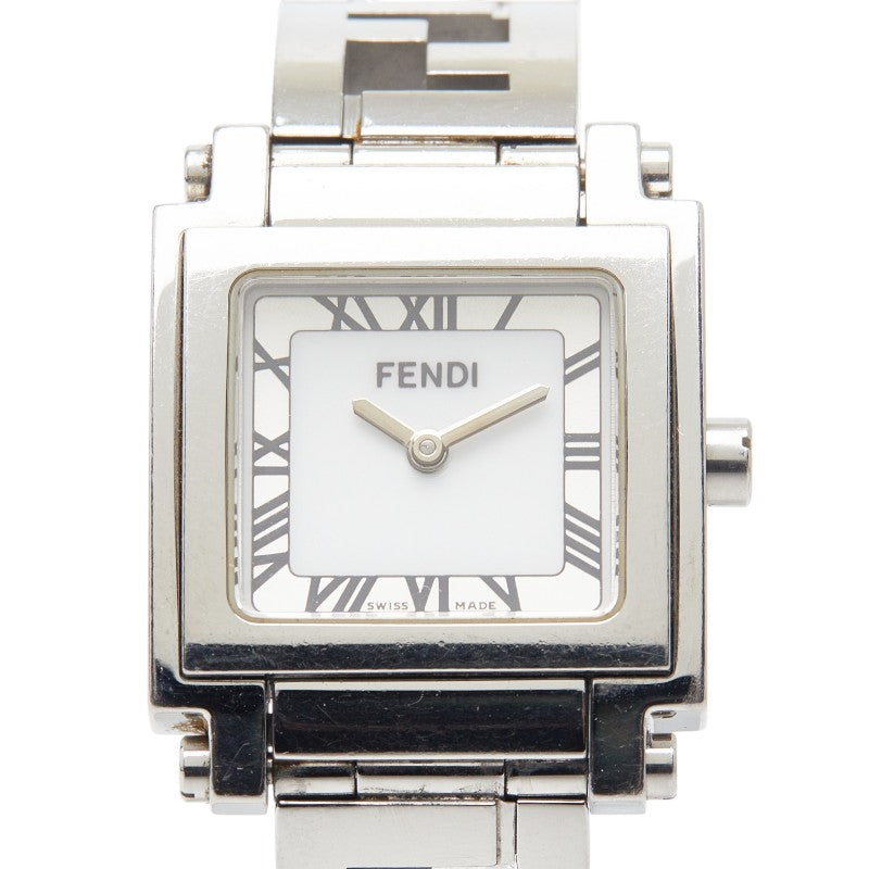 フェンディ 腕時計 072-6000L クオーツ ホワイト文字盤 ステンレススチール ユニセックス FENDI 【中古】