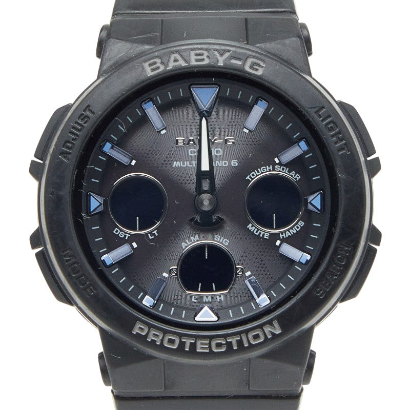 カシオ ビーチトラベラーシリーズ Baby-G 腕時計 BGA-2500-1AJF クオーツ ブラック文字盤 シリコン レディース CASIO 【中古】