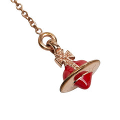 ヴィヴィアンウエストウッド ハート モチーフ ピアス レッド ピンク ゴールド メッキ レディース Vivienne Westwood 【中古】