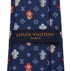 ルイ ヴィトン クラヴァット ソー ヴィヴィエンヌ ネクタイ M76322 ネイビー マルチカラー シルク メンズ LOUIS VUITTON 【中古】