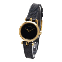 グッチ 腕時計 2000L クオーツ ブラック文字盤 ステンレススチール レディース GUCCI 【中古】