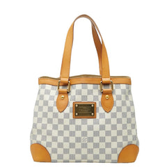 ルイ ヴィトン ダミエ アズール ハムステッドPM ハンドバッグ トートバッグ N51207 ホワイト PVC レザー レディース LOUIS VUITTON 【中古】