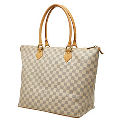 ルイ ヴィトン ダミエ アズール サレヤGM トートバッグ N51184 ホワイト PVC レザー レディース LOUIS VUITTON 【中古】