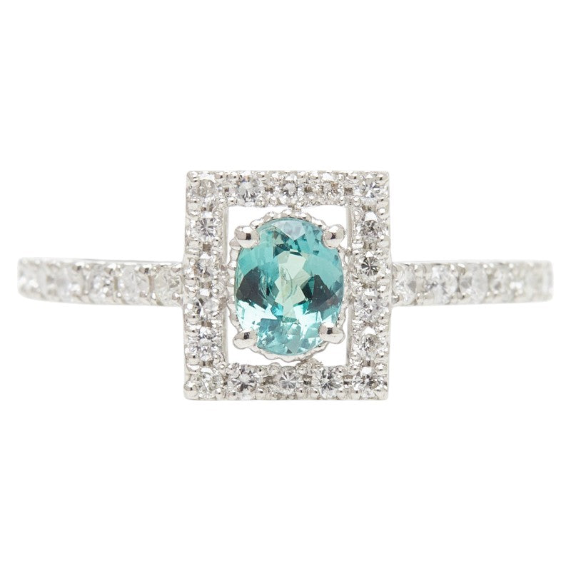 Pt900 プラチナ アレキサンドライト0.374ct ダイヤ0.47ct リング 指輪 レディース 11号 【中古】