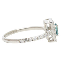 Pt900 プラチナ アレキサンドライト0.374ct ダイヤ0.47ct リング 指輪 レディース 11号 【中古】